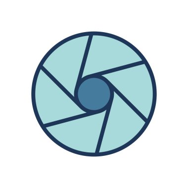 Lens simgesi vektör şablonu