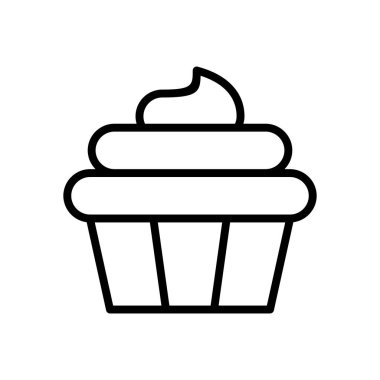 cupcake simgesi vektör şablonu