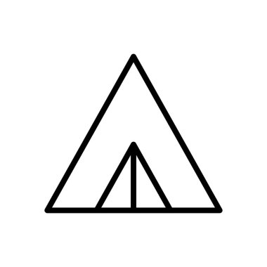 çadır simgesi vektör şablonu