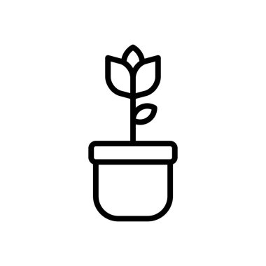 saksı bitkisi simgesi vektör şablonu