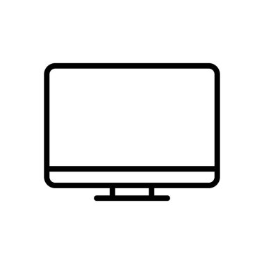 bilgisayar monitörü simge vektör şablonu