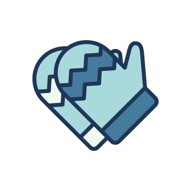 eldiven simgesi vektör şablonu