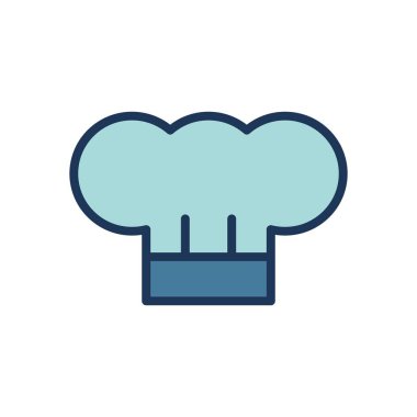 Şef şapka simgesi vektör şablonu