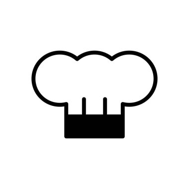 Şef şapka simgesi vektör şablonu