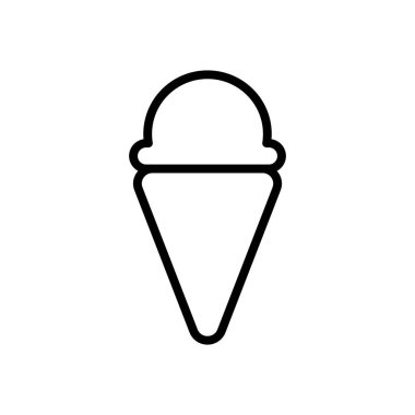 dondurma konisi simgesi vektör şablonu