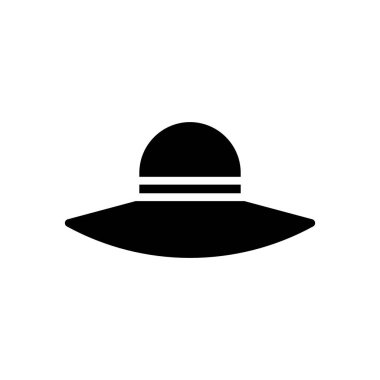 plaj şapka simgesi vektör şablonu