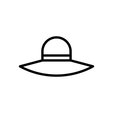 plaj şapka simgesi vektör şablonu