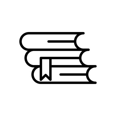 kitaplık yığın simgesi vektör şablonu