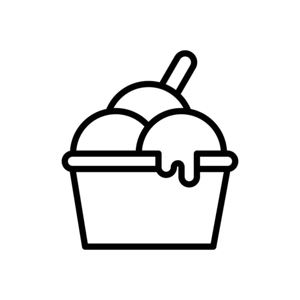 dondurma kabı simgesi vektör şablonu