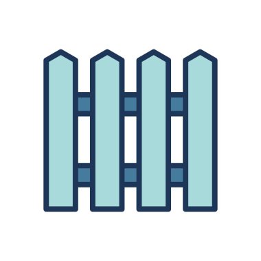 çit simgesi vektör şablonu