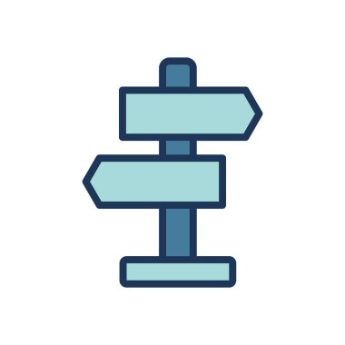 Yol simgesi sembolü vektör şablonu