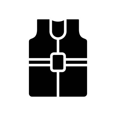 can yeleği simgesi vektör şablonu