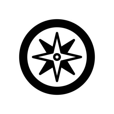 pusula simgesi vektör şablonu