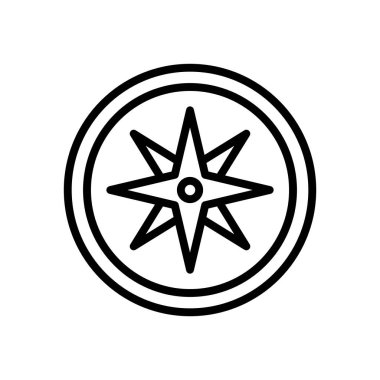 pusula simgesi vektör şablonu