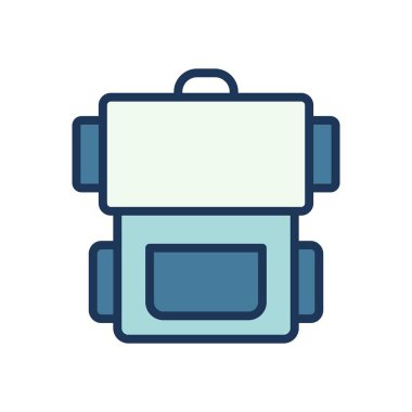 sırt çantası simgesi vektör şablonu