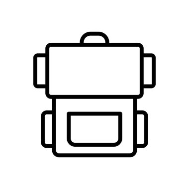 sırt çantası simgesi vektör şablonu