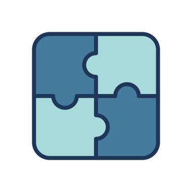 yapboz simgesi vektör şablonu