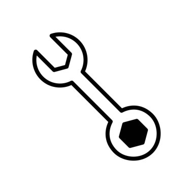 İngiliz anahtarı simgesi vektör şablonu