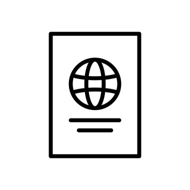 Pasaport simgesi vektör şablonu