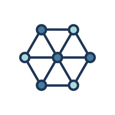 nöral ağ simgesi vektör şablonu