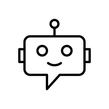 Chatbot simgesi vektör şablonu