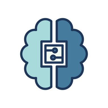 makine öğrenme simgesi vektör şablonu