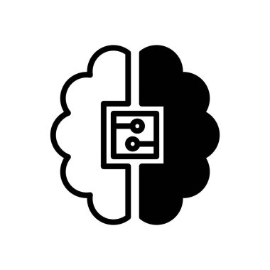 makine öğrenme simgesi vektör şablonu