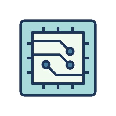 devre kartı simgesi vektör şablonu