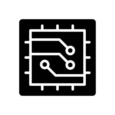 devre kartı simgesi vektör şablonu