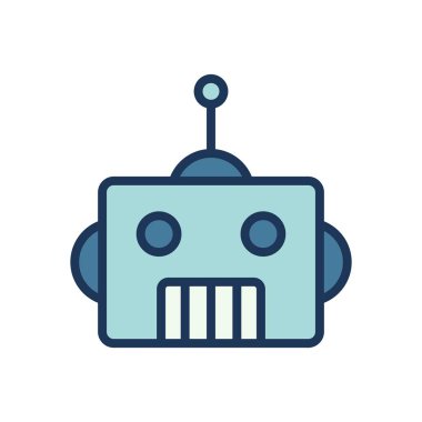 Robot simgesi vektör şablonu