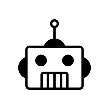 Robot simgesi vektör şablonu