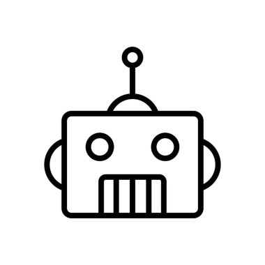 Robot simgesi vektör şablonu