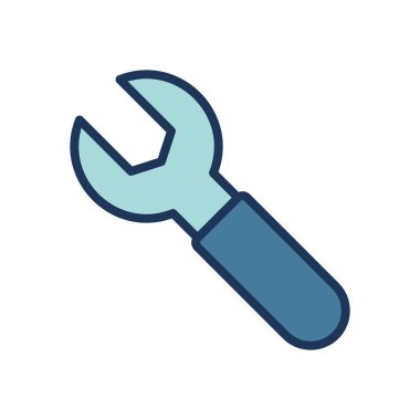 İngiliz anahtarı simgesi vektör şablonu