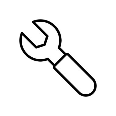 İngiliz anahtarı simgesi vektör şablonu