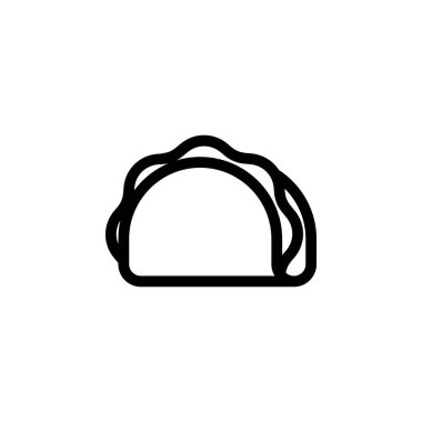 Taco Tortilla Gıda Simgesi Vektörü