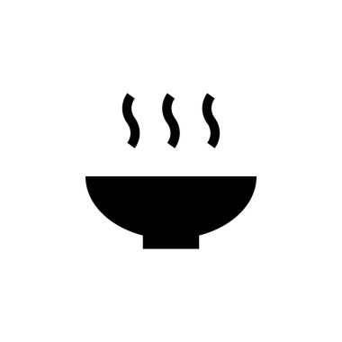 Çorba Kasesi Yiyecek Simgesi Vektörü