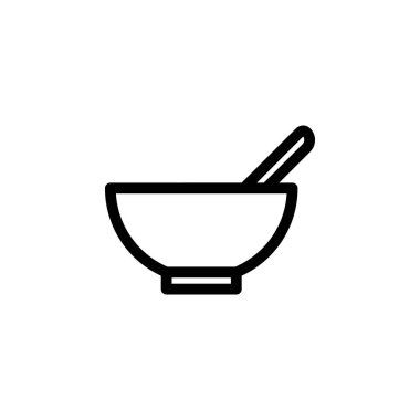Çorba Kasesi Yiyecek Simgesi Vektörü