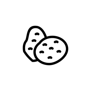 Patates Sebze Yiyecek Simgesi Vektörü