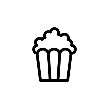 Patlamış Mısır Atıştırmalık Simgesi Vektörü