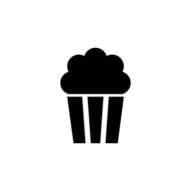 Patlamış Mısır Atıştırmalık Simgesi Vektörü