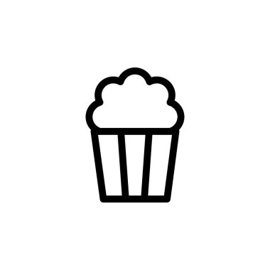 Patlamış Mısır Atıştırmalık Simgesi Vektörü