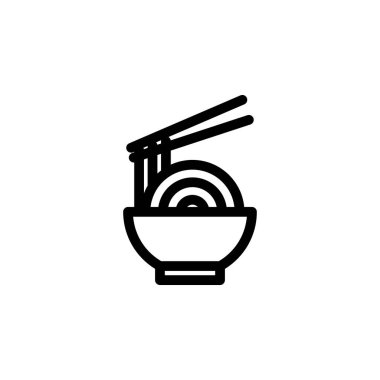 Erişte Kasesi Yiyecek Simgesi Vektörü