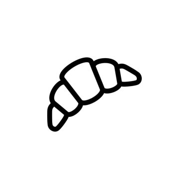 Kruvasan Pasta Pastası Simgesi Vektörü