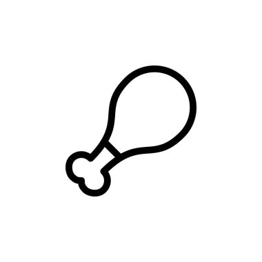 Tavuk Bacağı Yiyecek Simgesi Vektörü