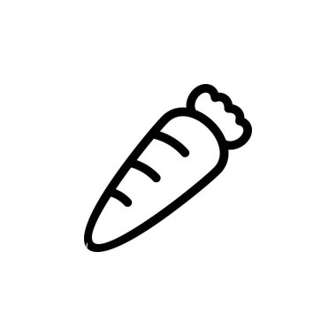 Havuç sebze yemek ikonu vektörü