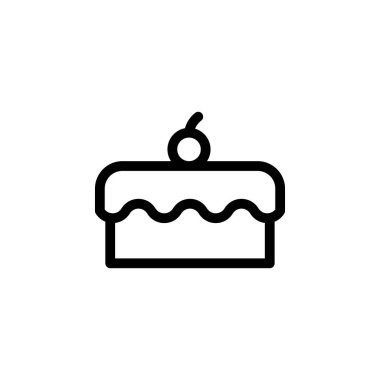 Pasta Yiyeceği Simgesi Vektörü