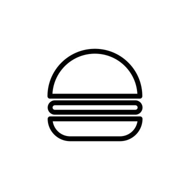 Burger Gıda Simgesi Vektörü