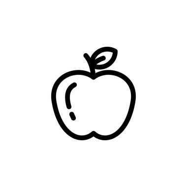 Elma Meyvesi Yiyecek Simgesi Vektörü