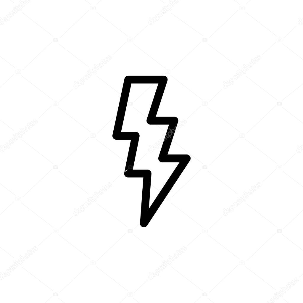 Lightning Thunder Storm Icon Vector