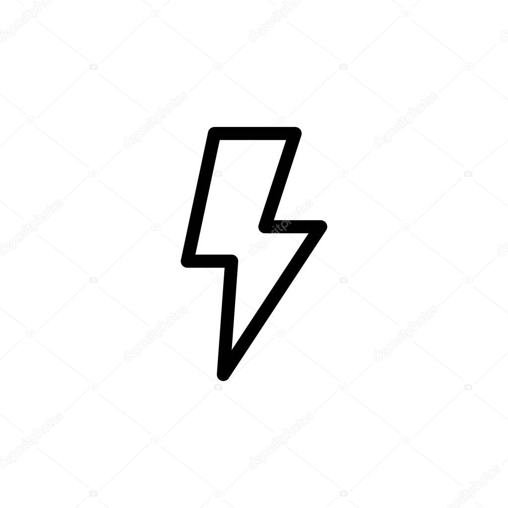 Lightning Thunder Storm Icon Vector